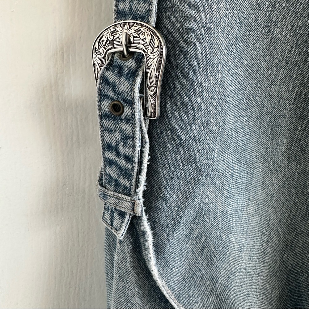 ZARA Rare Utility Cargo Jeans | Wide-Leg w/ Strap & Ring Details Size 2 - Picture 6 of 14